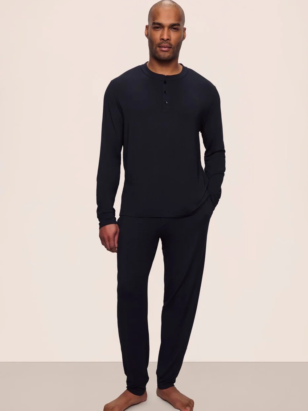 Eberjey Mens Henry TENCEL™ Modal Long PJ Set - L